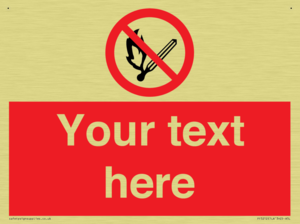 Custom No Open Flames Sign